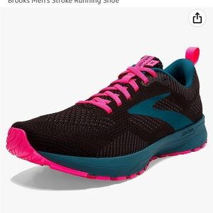 Brooks Revel 5 Womens Running Shoes Size 8.5 Black Pink Teal